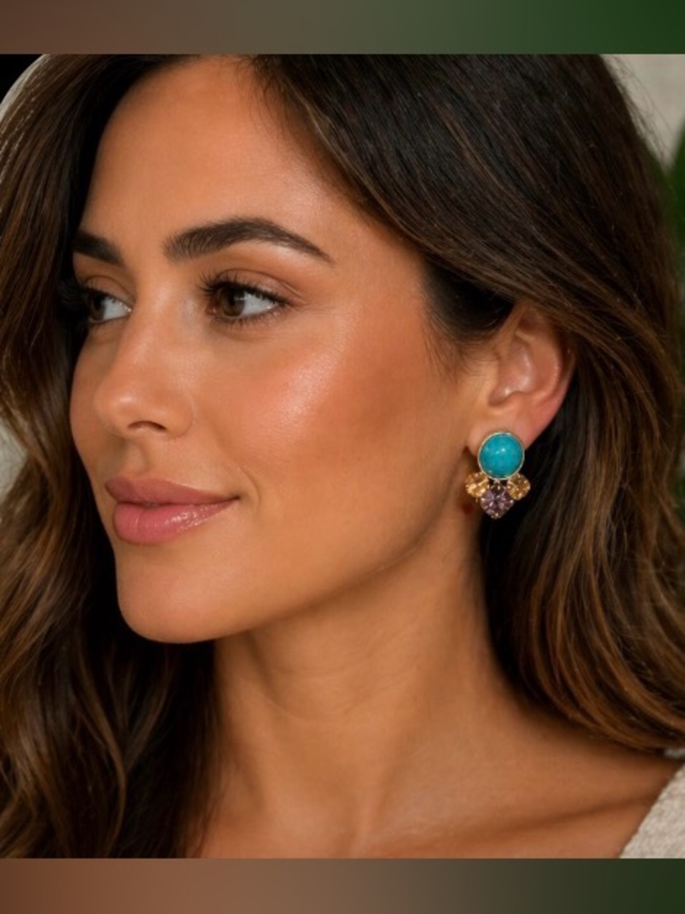 Cezanne Sensitive skin Cluster Stud Earrings